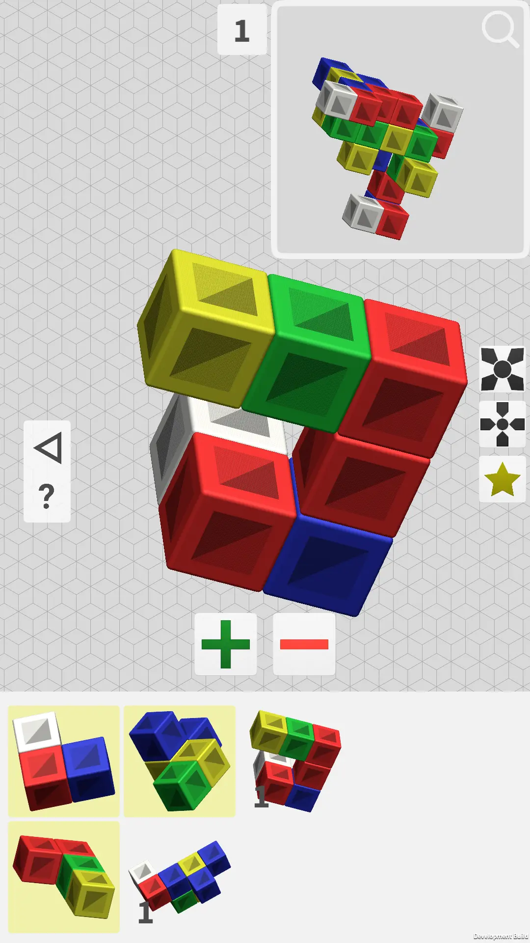A screenshot of Brick Complex showing gameplay solving a puzzle
